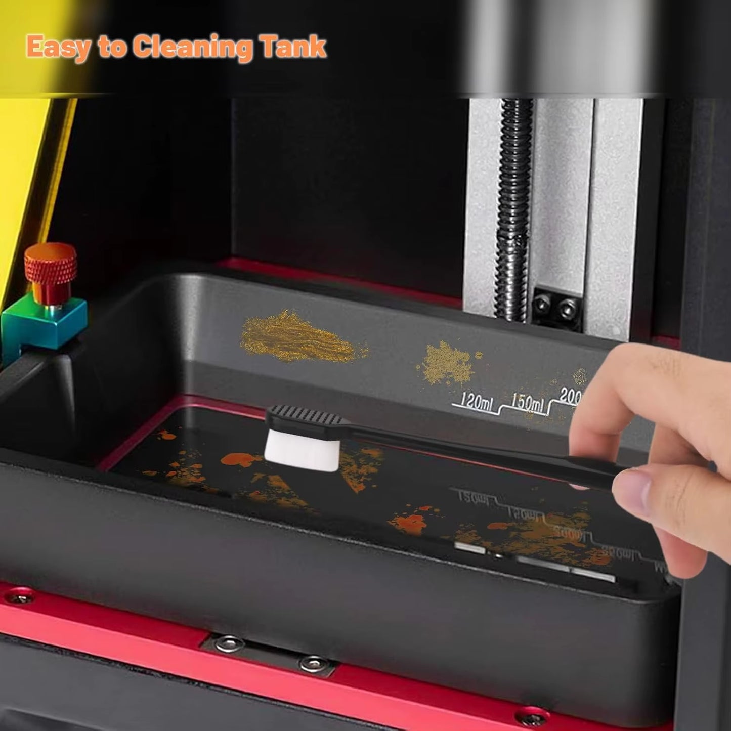 7Pcs UV Resin 3D Printer Tool Kit, Silicone Spatula Scraper Brush for Resin Cleaning Transfer Protect FEP Film Vat Tank