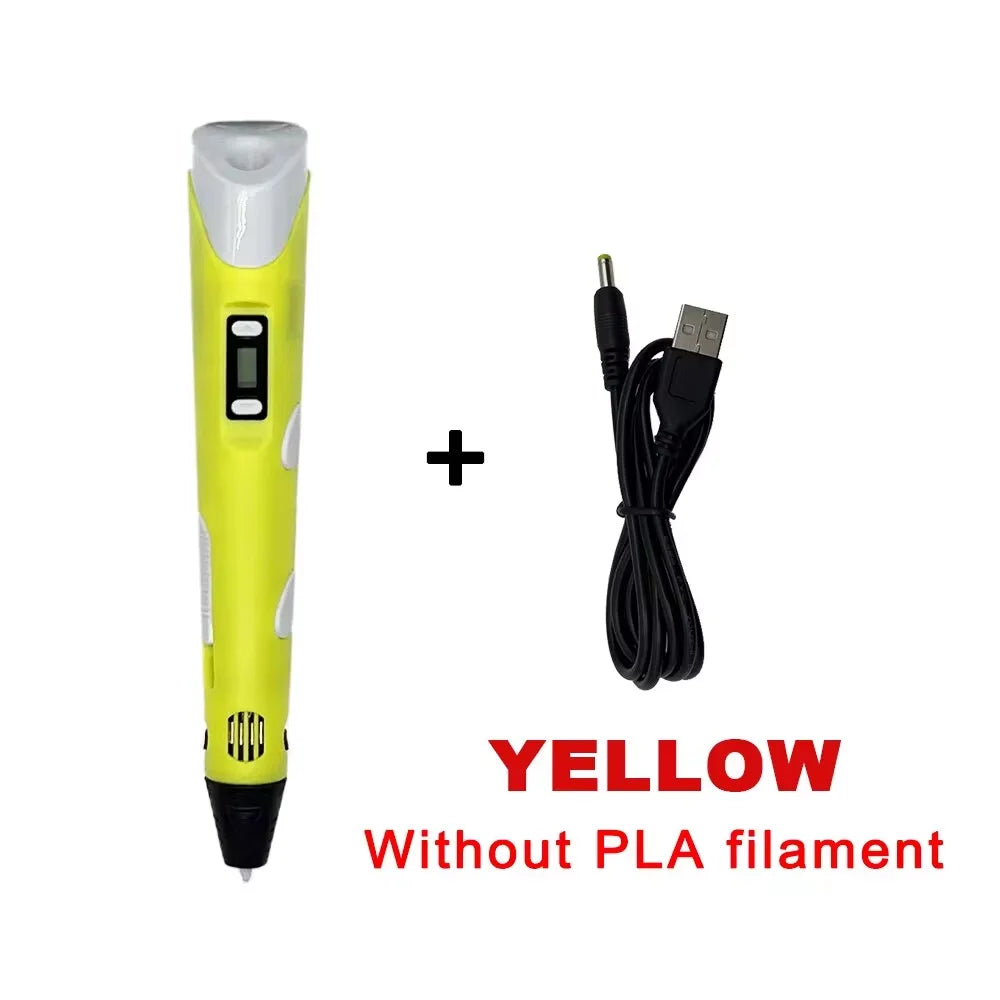New Generation LED Display Electronic 3D Printing Pen Three-Dimensional Graffiti Painting Tool DIY Smart Toy Birthday Gift
