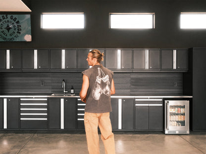 Transform Your Garage with the Pro Series 10PC Heavy-Duty Cabinet Set – Premium 18-Gauge Steel, Fully-Welded and Spacious 192" W X 24" D X 84.75" H Design
