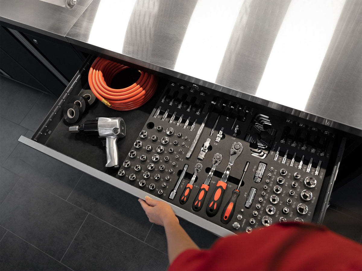 Transform Your Garage with the Pro Series 10PC Heavy-Duty Cabinet Set – Premium 18-Gauge Steel, Fully-Welded and Spacious 192" W X 24" D X 84.75" H Design