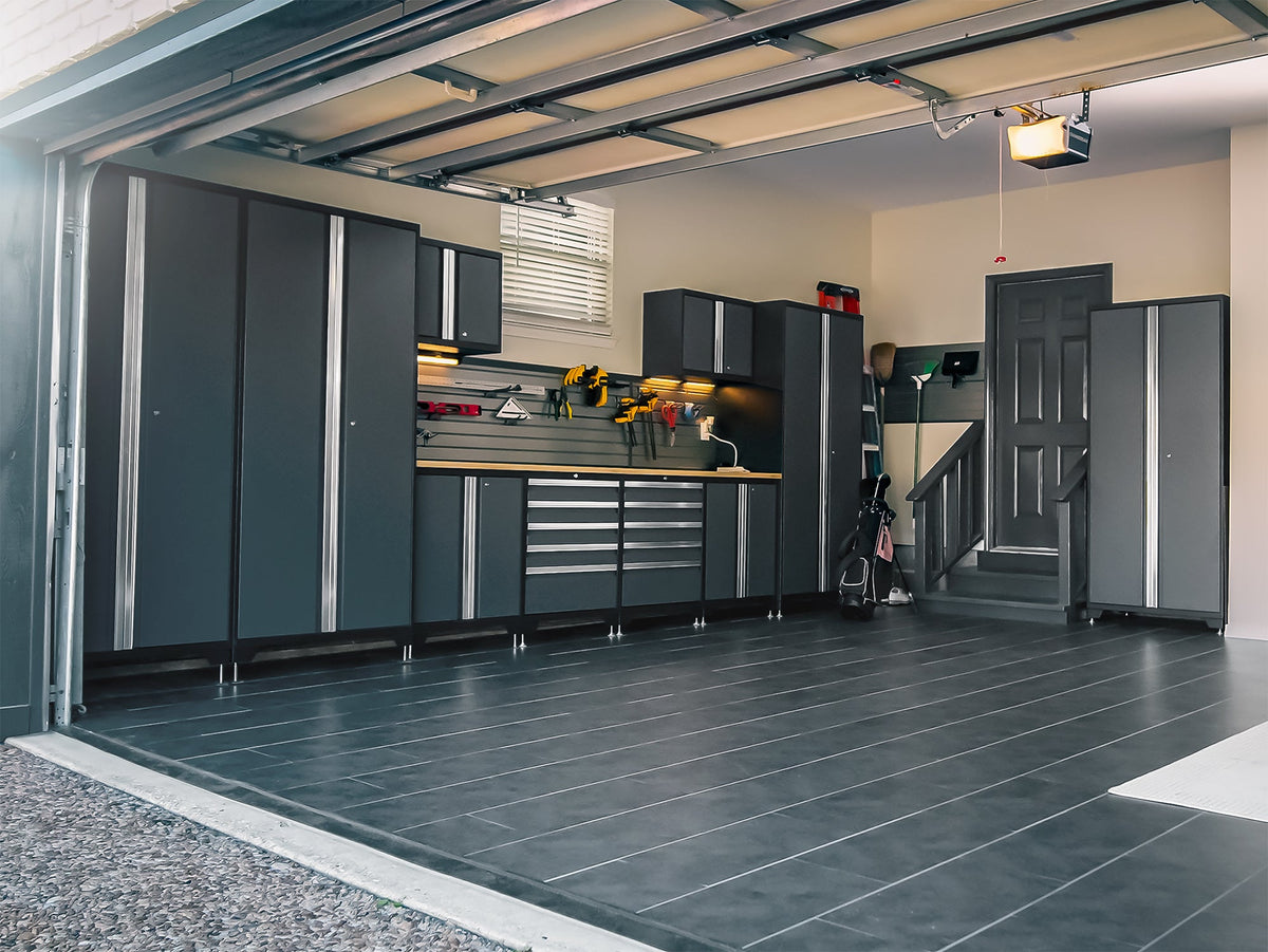 Transform Your Garage with the Pro Series 10PC Heavy-Duty Cabinet Set – Premium 18-Gauge Steel, Fully-Welded and Spacious 192" W X 24" D X 84.75" H Design