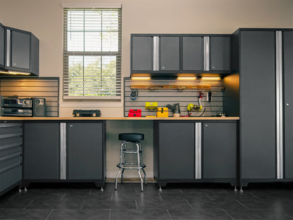 Transform Your Garage with the Pro Series 10PC Heavy-Duty Cabinet Set – Premium 18-Gauge Steel, Fully-Welded and Spacious 192" W X 24" D X 84.75" H Design