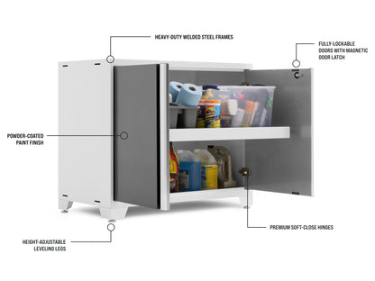 Transform Your Garage with the Pro Series 10PC Heavy-Duty Cabinet Set – Premium 18-Gauge Steel, Fully-Welded and Spacious 192" W X 24" D X 84.75" H Design