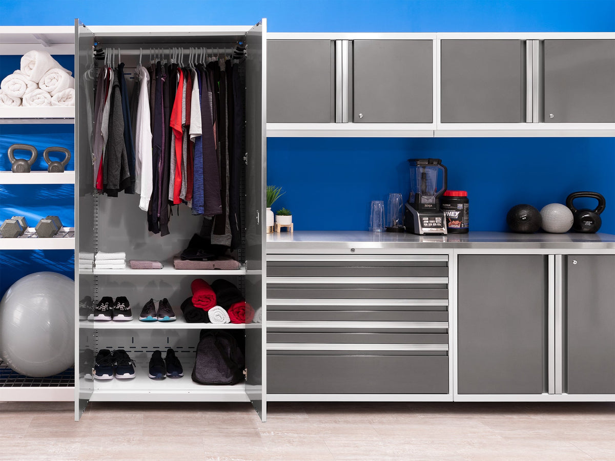 Transform Your Garage with the Pro Series 10PC Heavy-Duty Cabinet Set – Premium 18-Gauge Steel, Fully-Welded and Spacious 192" W X 24" D X 84.75" H Design