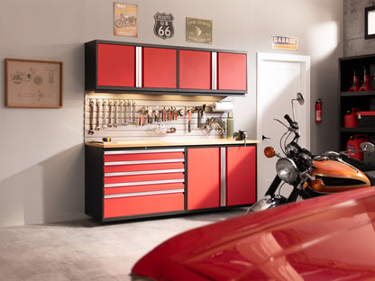 Transform Your Garage with the Pro Series 10PC Heavy-Duty Cabinet Set – Premium 18-Gauge Steel, Fully-Welded and Spacious 192" W X 24" D X 84.75" H Design