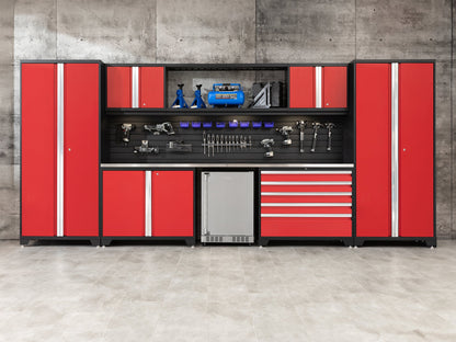 Transform Your Garage with the Pro Series 10PC Heavy-Duty Cabinet Set – Premium 18-Gauge Steel, Fully-Welded and Spacious 192" W X 24" D X 84.75" H Design