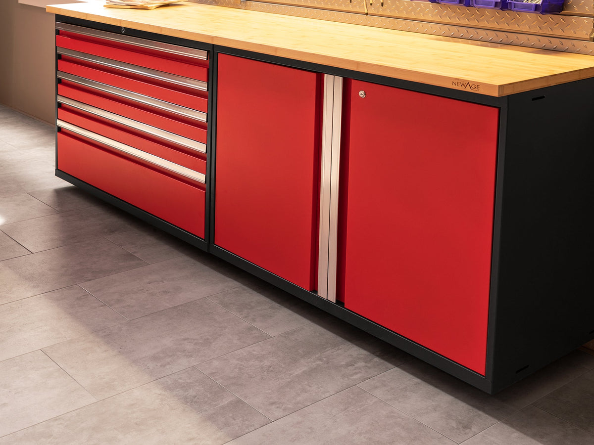 Transform Your Garage with the Pro Series 10PC Heavy-Duty Cabinet Set – Premium 18-Gauge Steel, Fully-Welded and Spacious 192" W X 24" D X 84.75" H Design