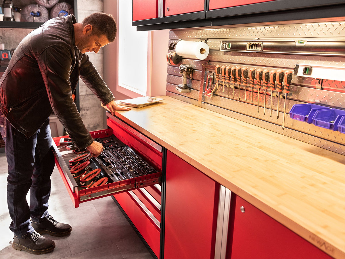 Transform Your Garage with the Pro Series 10PC Heavy-Duty Cabinet Set – Premium 18-Gauge Steel, Fully-Welded and Spacious 192" W X 24" D X 84.75" H Design