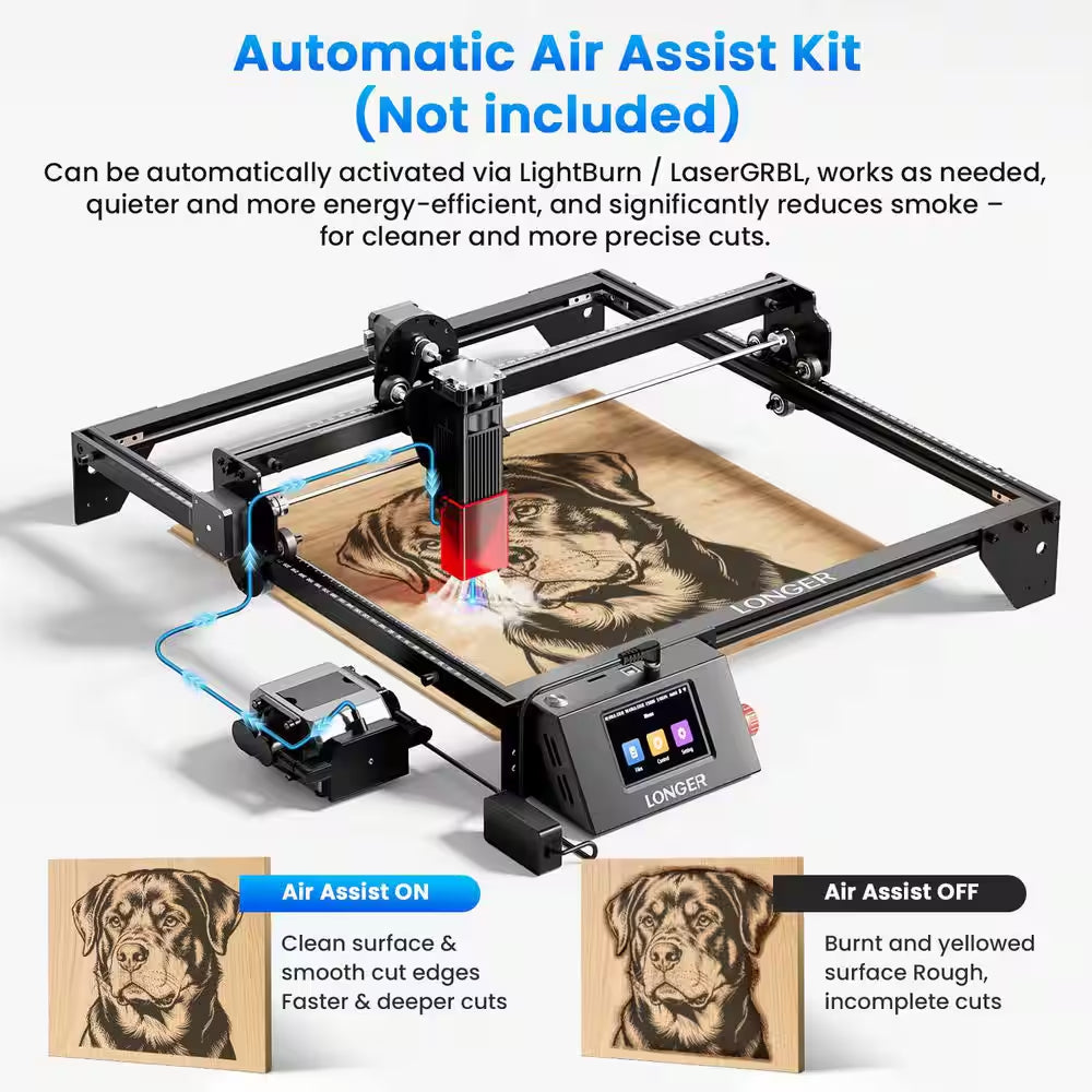 10-Watt Laser Cutter Engraver CNC Machine 15.7 In. X 15.7 In. Working Area 32-Bit Motherboard