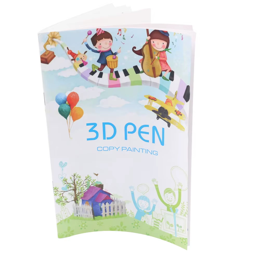 3D Printing Pen Drawing Book Reusable Colorful 22/40 Patterns Thick Paper Clear Plate Painting Template for 3D Pen Kid Gifts