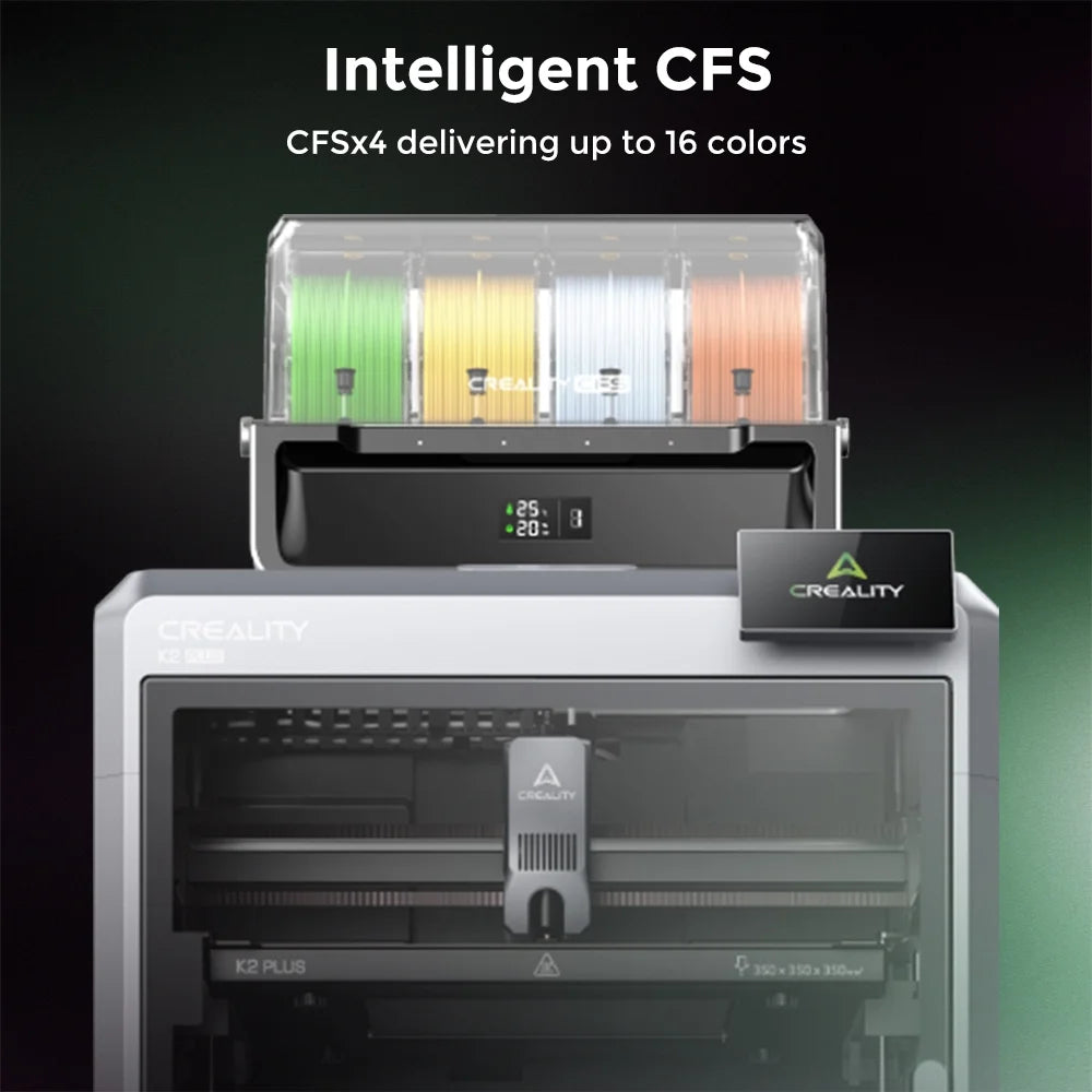 Creality K2 plus Combo 3D Printer, Multi Color 3D Printing with CFS, 600Mm/S Print Speed,Max Build Capacity 13.78X13.78X13.78 In