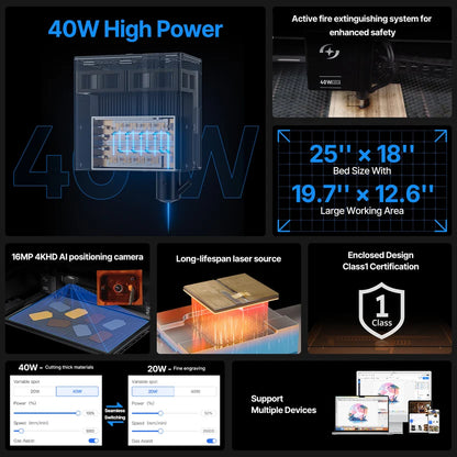 Kraft Laser Cutter - 40W Diode