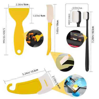 7Pcs UV Resin 3D Printer Tool Kit, Silicone Spatula Scraper Brush for Resin Cleaning Transfer Protect FEP Film Vat Tank