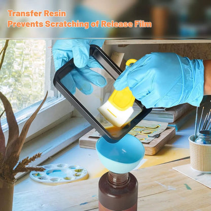 7Pcs UV Resin 3D Printer Tool Kit, Silicone Spatula Scraper Brush for Resin Cleaning Transfer Protect FEP Film Vat Tank