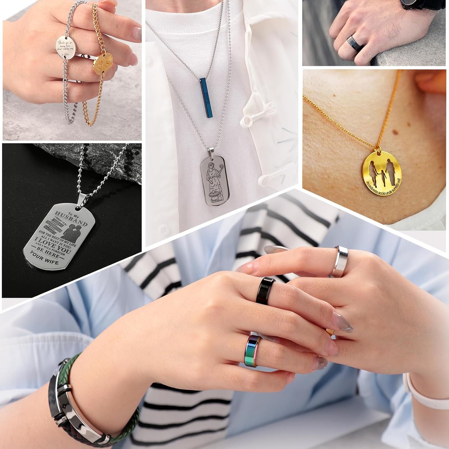 Laser Material Explore Kit, 306PCS Laser Engraving Supplies for Crafting, 46 Kinds Blanks Includes Basswood, Wood, Acrylic, Leather, Metal Necklace Bracelet Rings for Engraver Machine