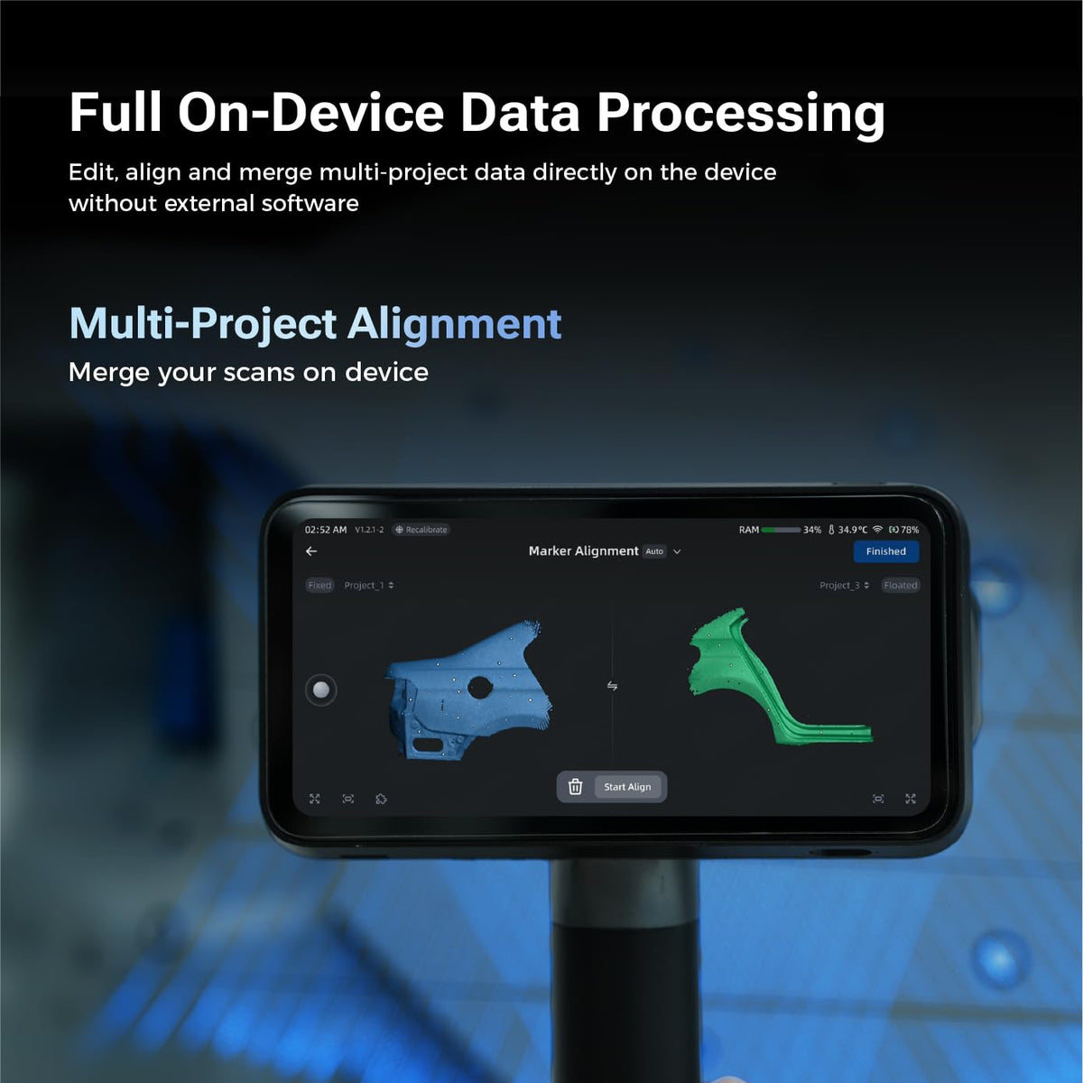 Unleash Your Creativity with the Rigil All-In-One Wireless 3D Scanner - Precision Scanning at 0.04mm Accuracy