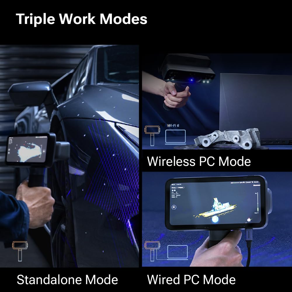 Unleash Your Creativity with the Rigil All-In-One Wireless 3D Scanner - Precision Scanning at 0.04mm Accuracy