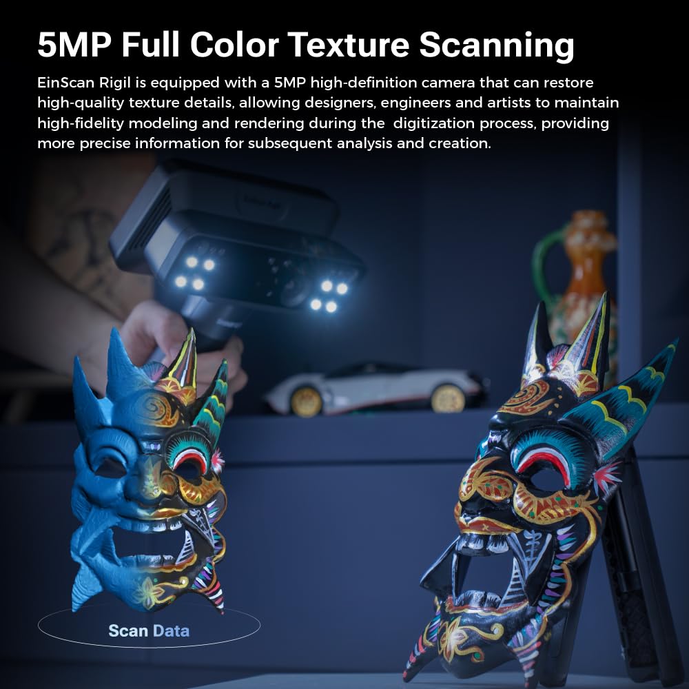 Unleash Your Creativity with the Rigil All-In-One Wireless 3D Scanner - Precision Scanning at 0.04mm Accuracy