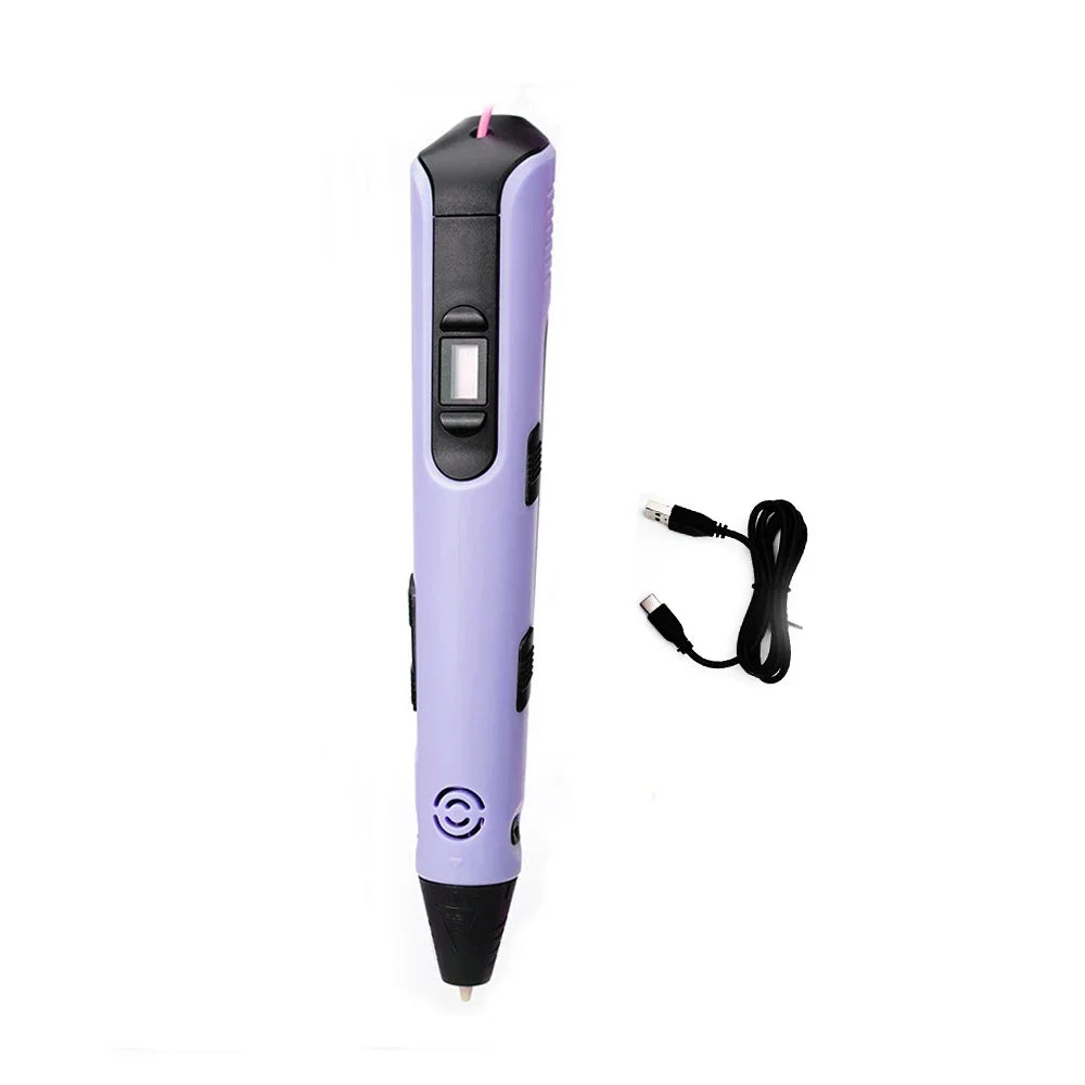 New 3D Printing Pen Children DIY Painting Toys Upgraded LCD Screen Creative Handmade Toys Niche Holiday Gift PLA Filagment