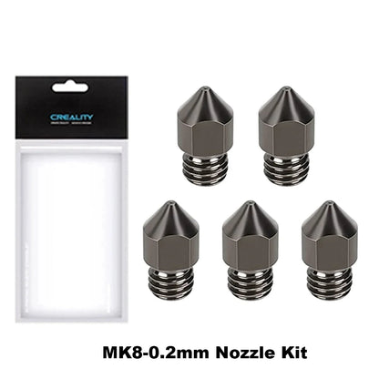 5PCS Hardened Steel MK8 Nozzle 0.4Mm Hotend Extruder All Metal Nozzle for Cr-10/Ender 3/Ender 3S/5/6 3D Printer 1.75Mm