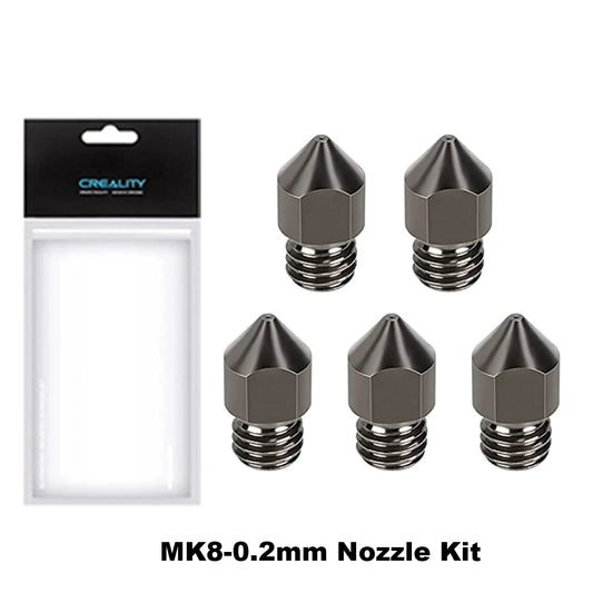 5PCS Hardened Steel MK8 Nozzle 0.4Mm Hotend Extruder All Metal Nozzle for Cr-10/Ender 3/Ender 3S/5/6 3D Printer 1.75Mm
