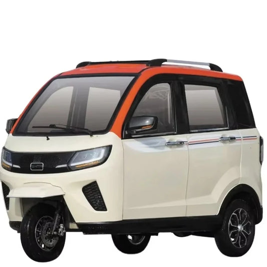 4 Door 3 Seat Passenger Tricycle Close Cabin Scooter Tricycle Motorcycle Adult Electric Tricycle