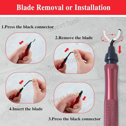 Deburring Tool Kit RB1228 with 10 MIX Blades Burr Remover Metal Hand Tool Set for Copper Aluminum Plastic Anti-Slip Burr Handle
