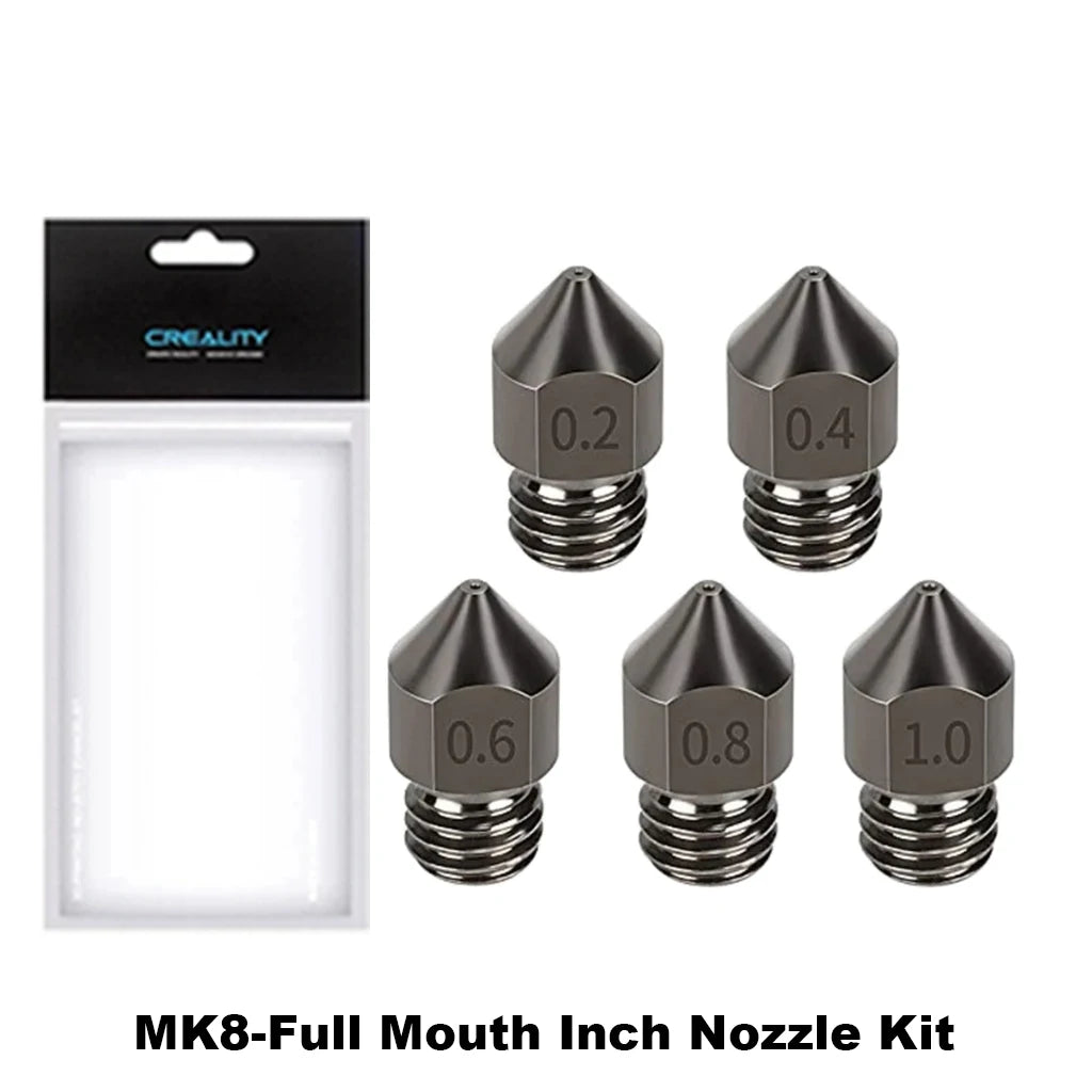 5PCS Hardened Steel MK8 Nozzle 0.4Mm Hotend Extruder All Metal Nozzle for Cr-10/Ender 3/Ender 3S/5/6 3D Printer 1.75Mm