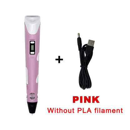 New Generation LED Display Electronic 3D Printing Pen Three-Dimensional Graffiti Painting Tool DIY Smart Toy Birthday Gift