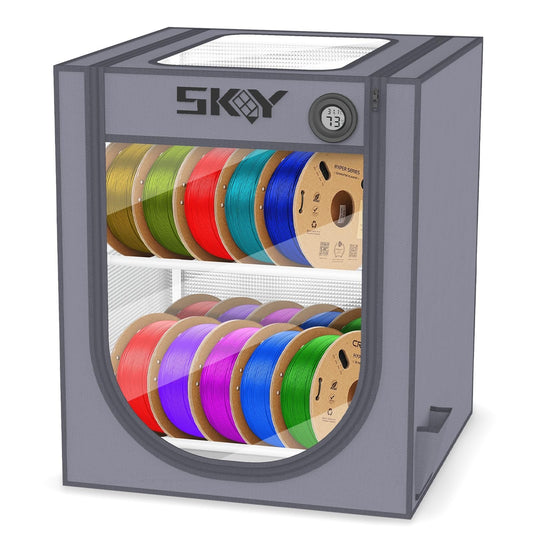 3D Printer Filament Storage Box 2 Tiers Metal with Thermo-Hygrome