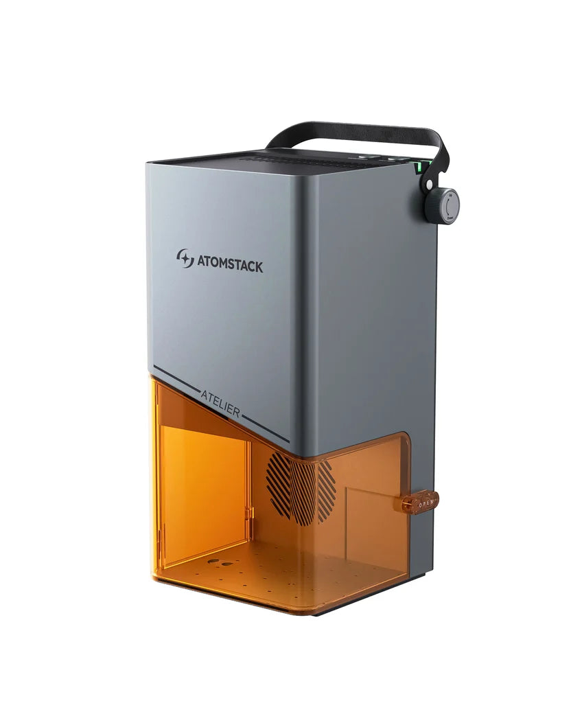 Atelier World's 1st FDA Class 1 Portable Diode Laser Engraver with Built-in Camera.