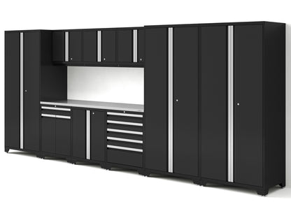 Transform Your Garage with the Pro Series 10PC Heavy-Duty Cabinet Set – Premium 18-Gauge Steel, Fully-Welded and Spacious 192" W X 24" D X 84.75" H Design
