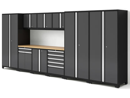 Transform Your Garage with the Pro Series 10PC Heavy-Duty Cabinet Set – Premium 18-Gauge Steel, Fully-Welded and Spacious 192" W X 24" D X 84.75" H Design