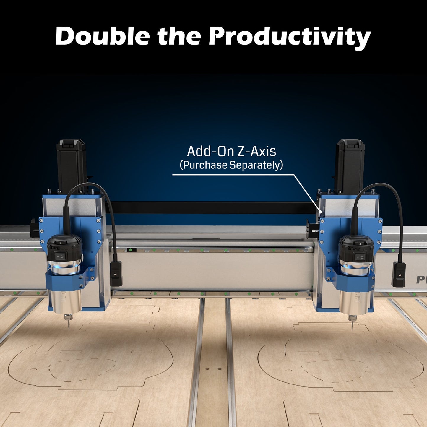 PROVerXL 4x4 CNC Router Machine with Vectric Software, Support Dual Z-Axis, Closed-loop Stepper Motor, Ball Screw Drive System, 1300x1300 Work Area for Wood Metal Carving