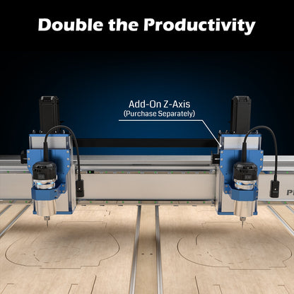 PROVerXL 4x4 CNC Router Machine with Vectric Software, Support Dual Z-Axis, Closed-loop Stepper Motor, Ball Screw Drive System, 1300x1300 Work Area for Wood Metal Carving