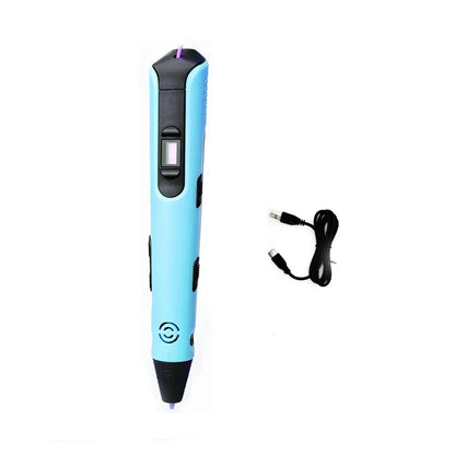 New 3D Printing Pen Children DIY Painting Toys Upgraded LCD Screen Creative Handmade Toys Niche Holiday Gift PLA Filagment
