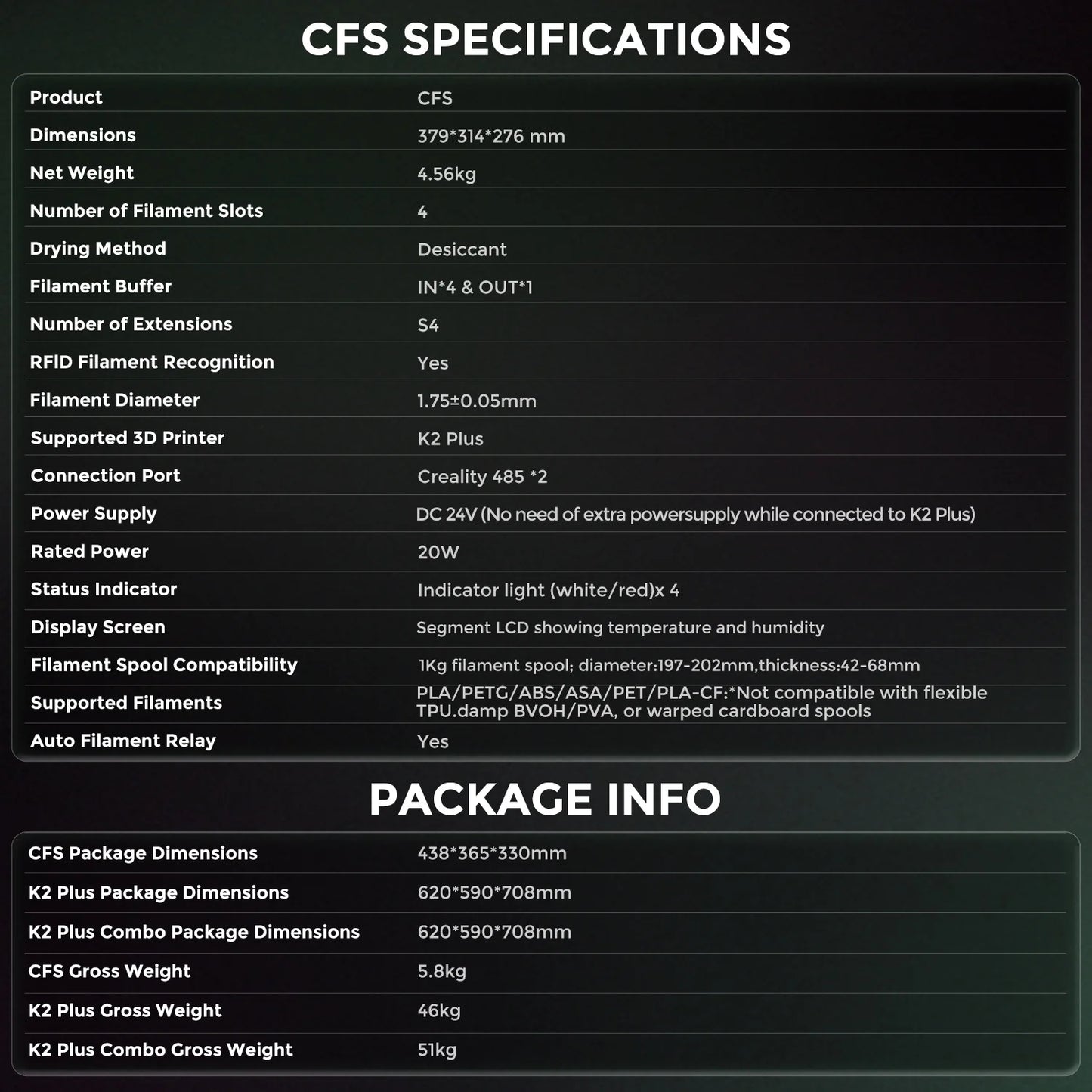 Creality K2 plus Combo 3D Printer, Multi Color 3D Printing with CFS, 600Mm/S Print Speed,Max Build Capacity 13.78X13.78X13.78 In