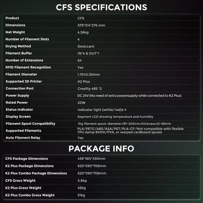 Creality K2 plus Combo 3D Printer, Multi Color 3D Printing with CFS, 600Mm/S Print Speed,Max Build Capacity 13.78X13.78X13.78 In