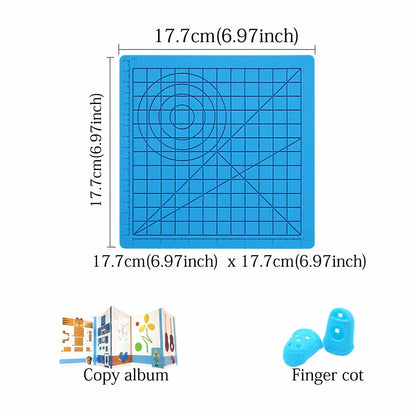 3D Printing Pen Silicone Design Mat with 2 Finger Protectors Template Drawing Tools Silicone Pad Drawing Tools for Kids Adults