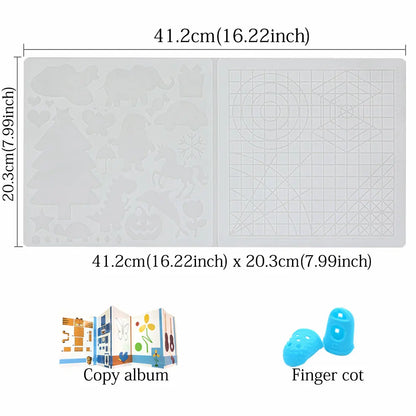 3D Printing Pen Silicone Design Mat with 2 Finger Protectors Template Drawing Tools Silicone Pad Drawing Tools for Kids Adults