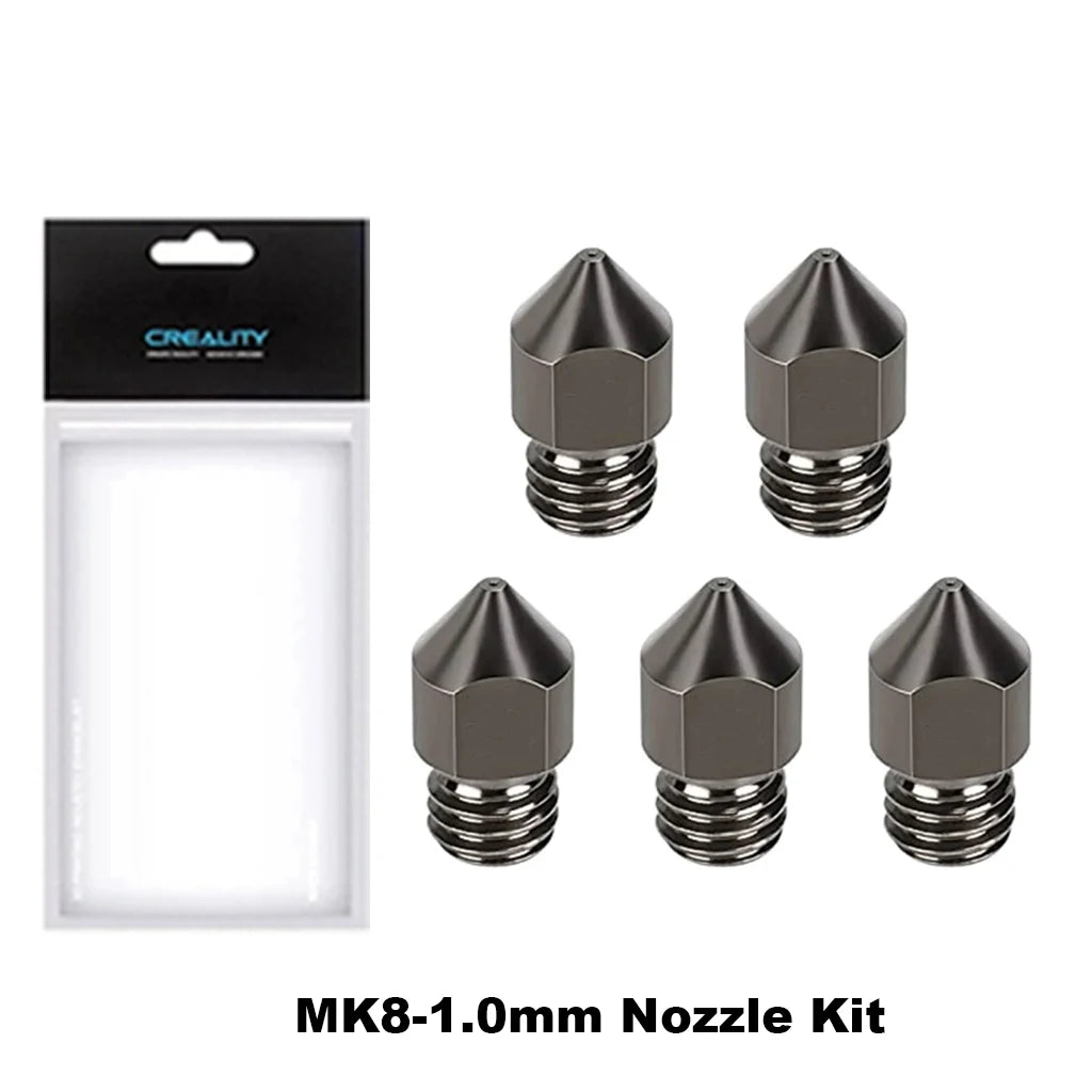 5PCS Hardened Steel MK8 Nozzle 0.4Mm Hotend Extruder All Metal Nozzle for Cr-10/Ender 3/Ender 3S/5/6 3D Printer 1.75Mm