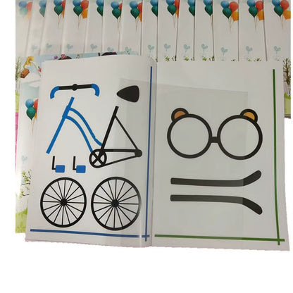3D Printing Pen Drawing Book Reusable Colorful 22/40 Patterns Thick Paper Clear Plate Painting Template for 3D Pen Kid Gifts