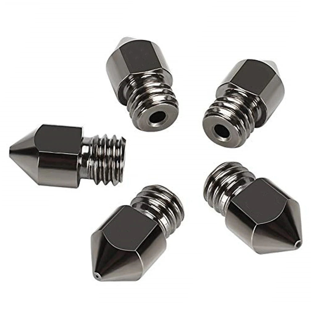 5PCS Hardened Steel MK8 Nozzle 0.4Mm Hotend Extruder All Metal Nozzle for Cr-10/Ender 3/Ender 3S/5/6 3D Printer 1.75Mm