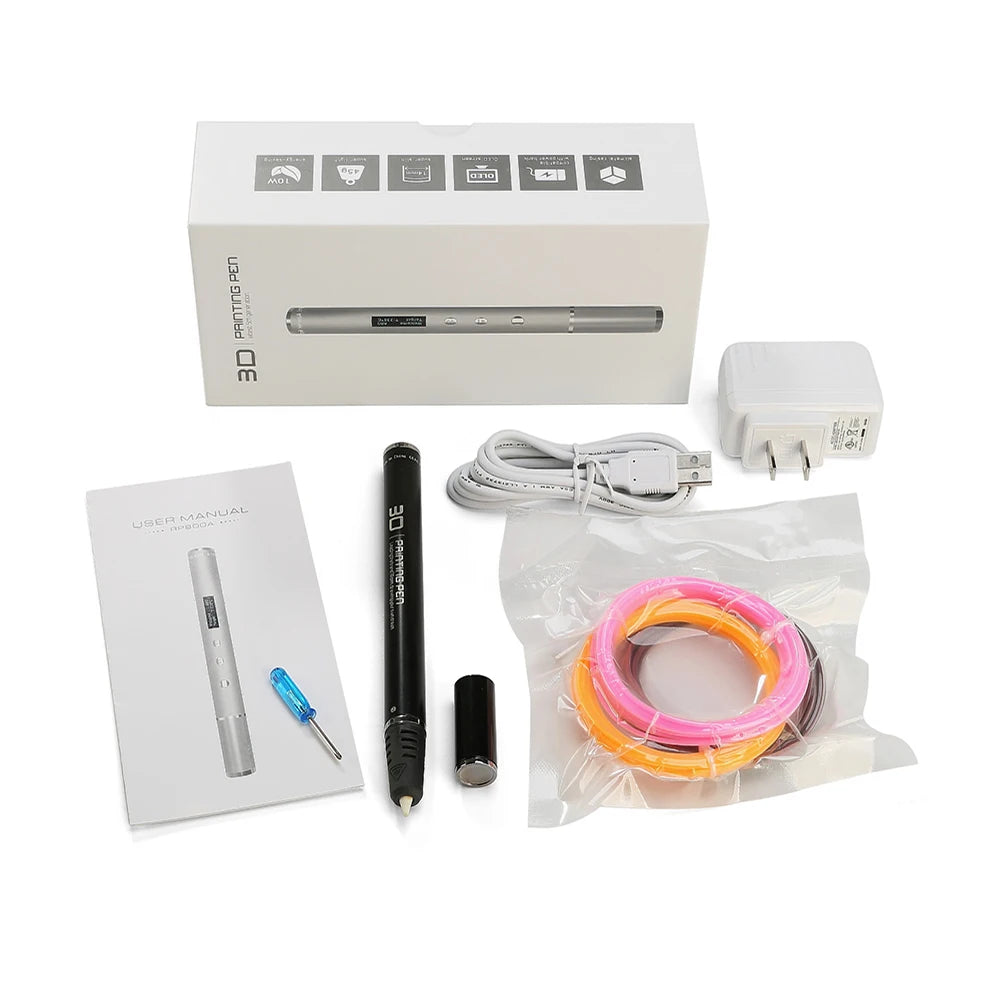 3D Pen Scribble Pen OLED PLA ABS Filament 3D Printer Christmas Presents Lapiz 3D Printing Pen for School 3D Pencil Gadget