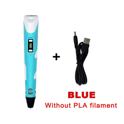 New Generation LED Display Electronic 3D Printing Pen Three-Dimensional Graffiti Painting Tool DIY Smart Toy Birthday Gift